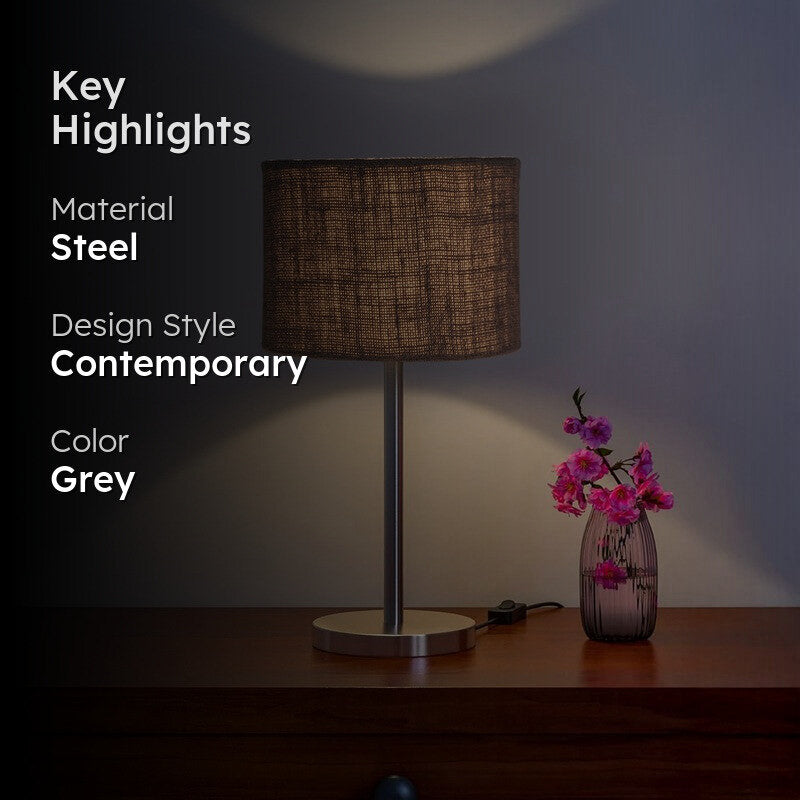 Noctra Form Glow Metal Table Lamp - Grey media 2