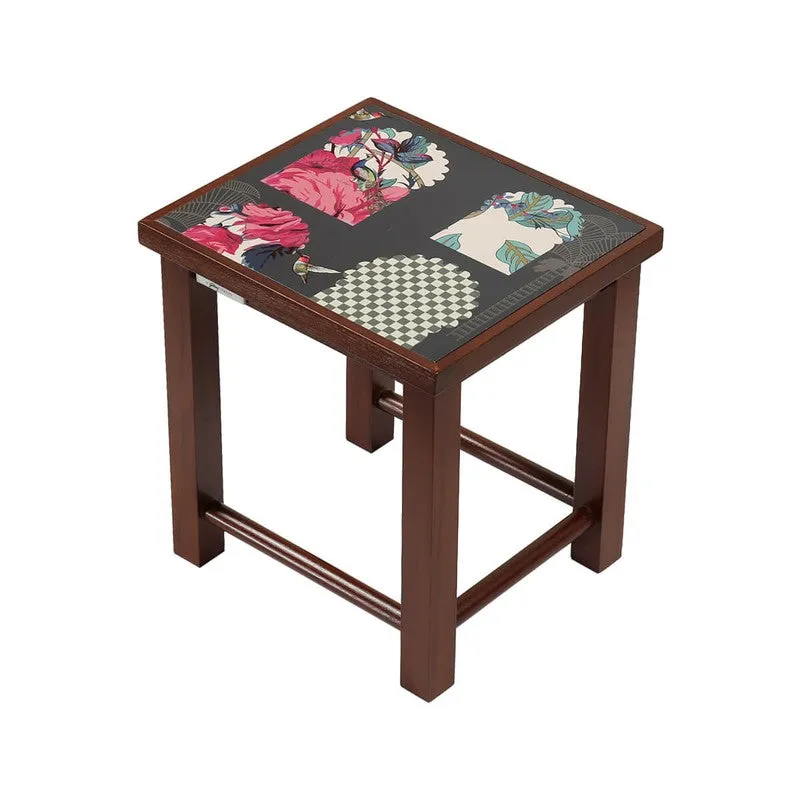 India Circus Teak Wood Signature Nesting Stool - Set Of Three media 6
