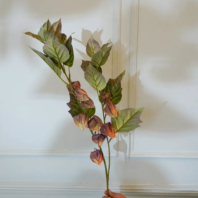 Faux Physalis Gooseberry Flower Stick (Brown) - 35 CM media 3