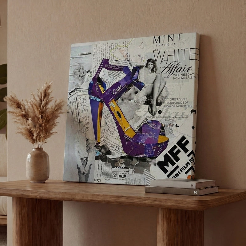 Puple Play Canvas Wall Painting