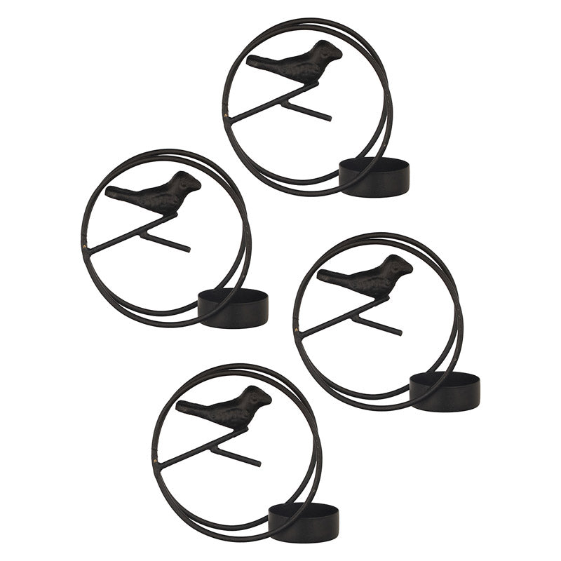 Alaiza Chirp Tealight Candle Holder (Black) - Set Of Four media 4