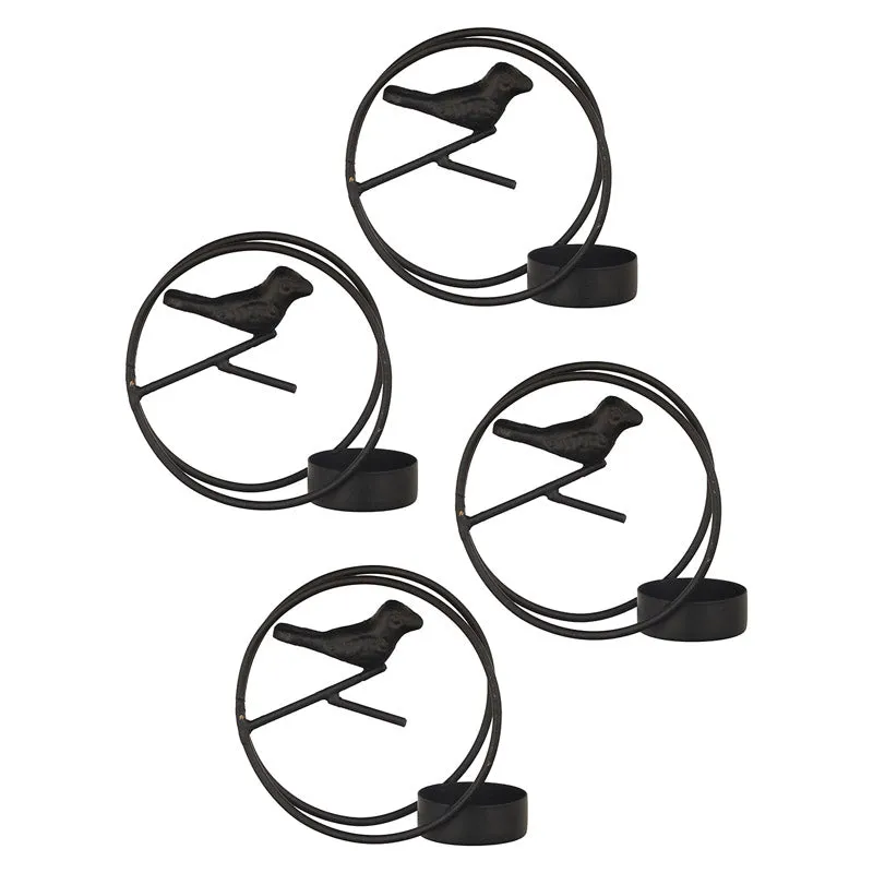 Alaiza Chirp Tealight Candle Holder (Black) - Set Of Four media 4