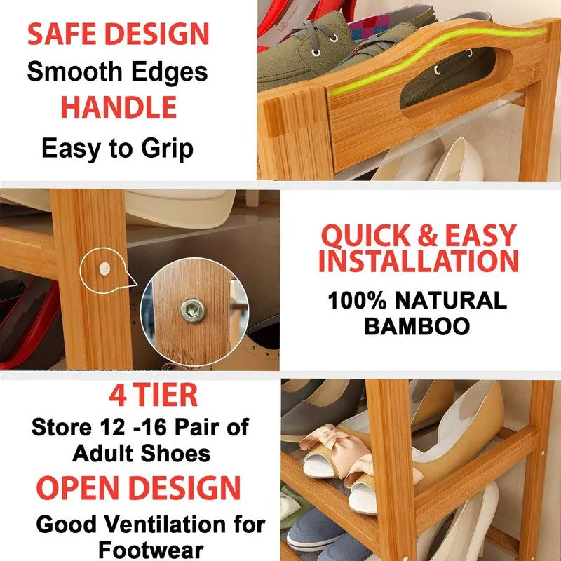 Rustic Mango Wood Shoe Rack media 6