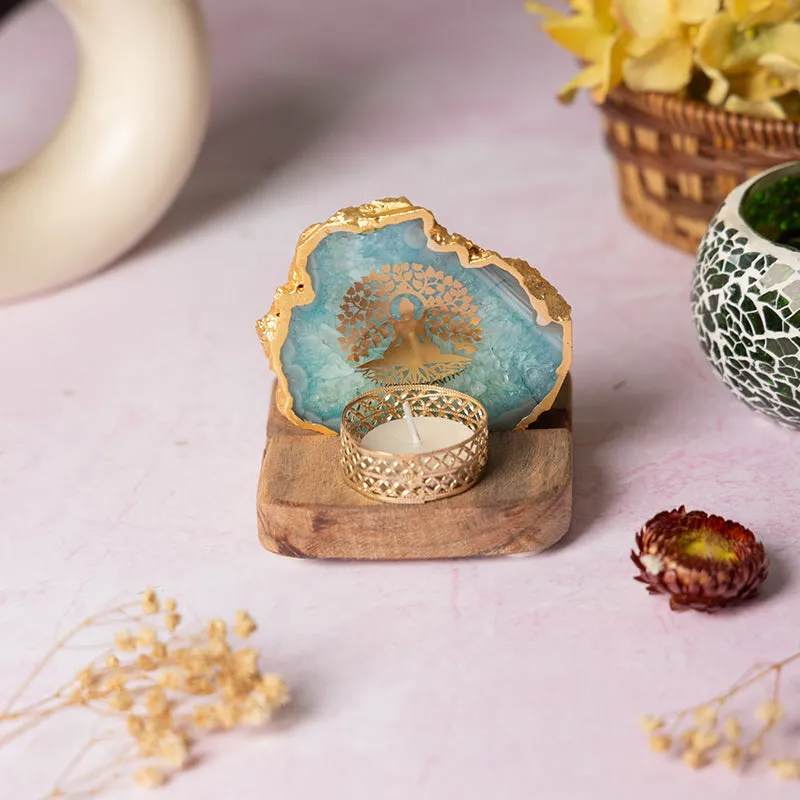 Life Tree Tea Light Holder - Blue media 4