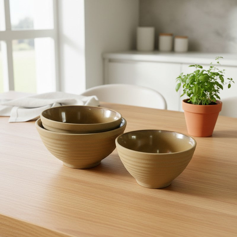 Earth & Amber Snack Bowl - Set of Three