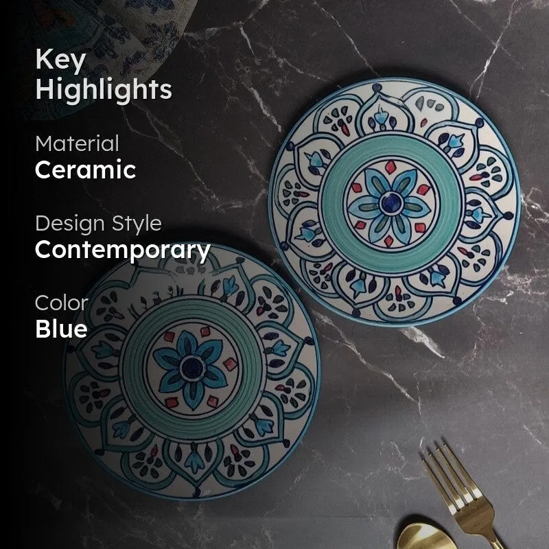 GoldenEdge Ceramic Serving Platters - Set Of Two media 2