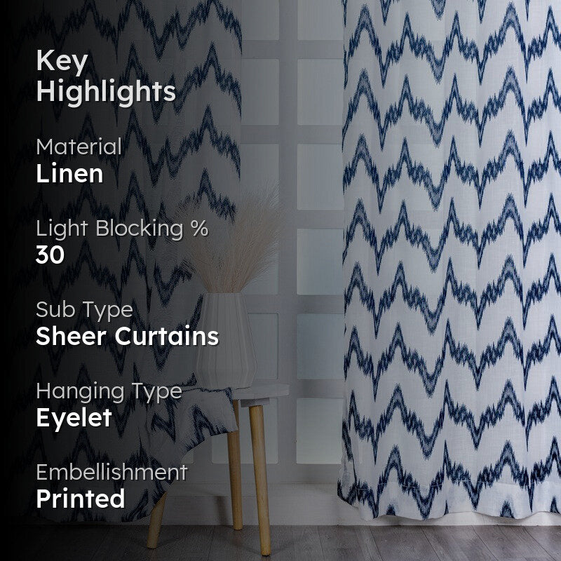 Zyvara Artform Printed Curtain - Set Of Two media 2