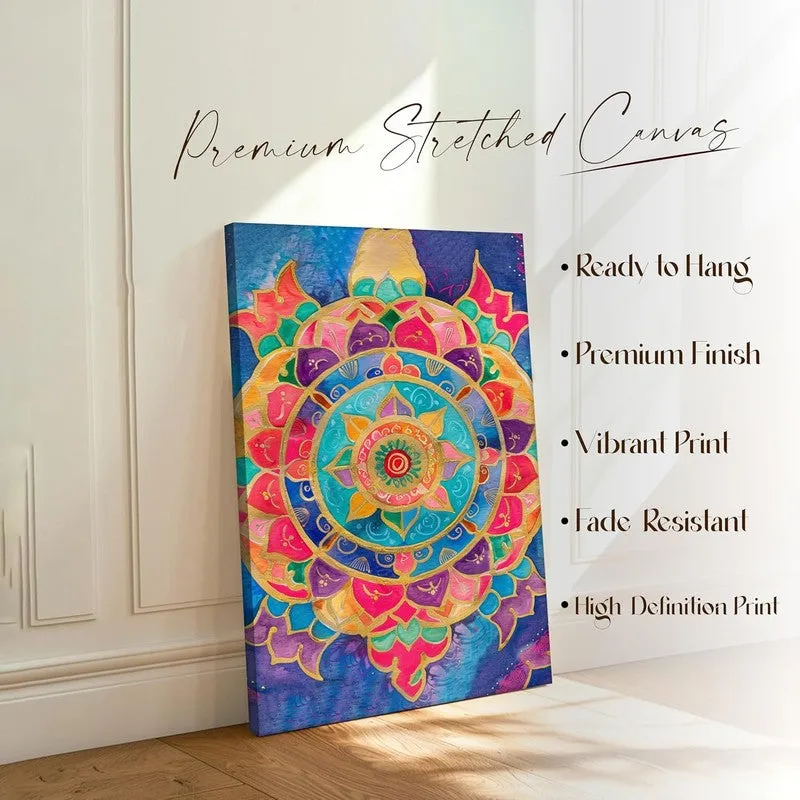 Vibrant Prism Mandala Wall Art Without Frame media 5