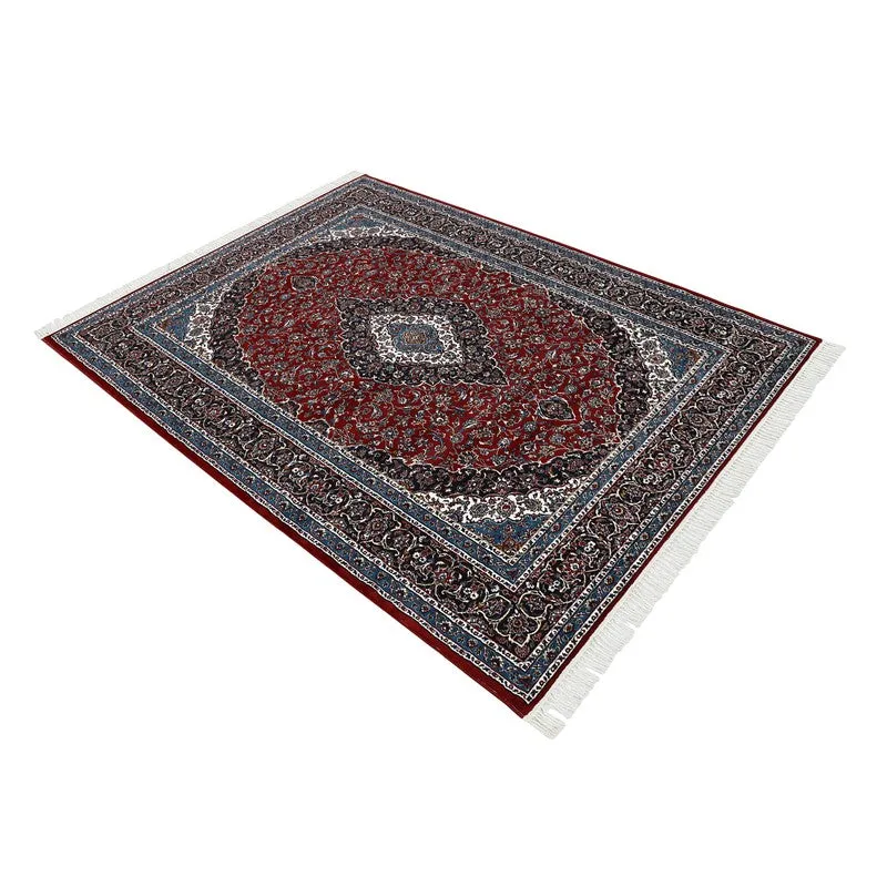Riti Rang Artificial Silk Carpet - Red media 4