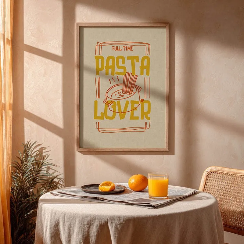 PastaLover Archival Canvas Wall Art (Brown) media 5