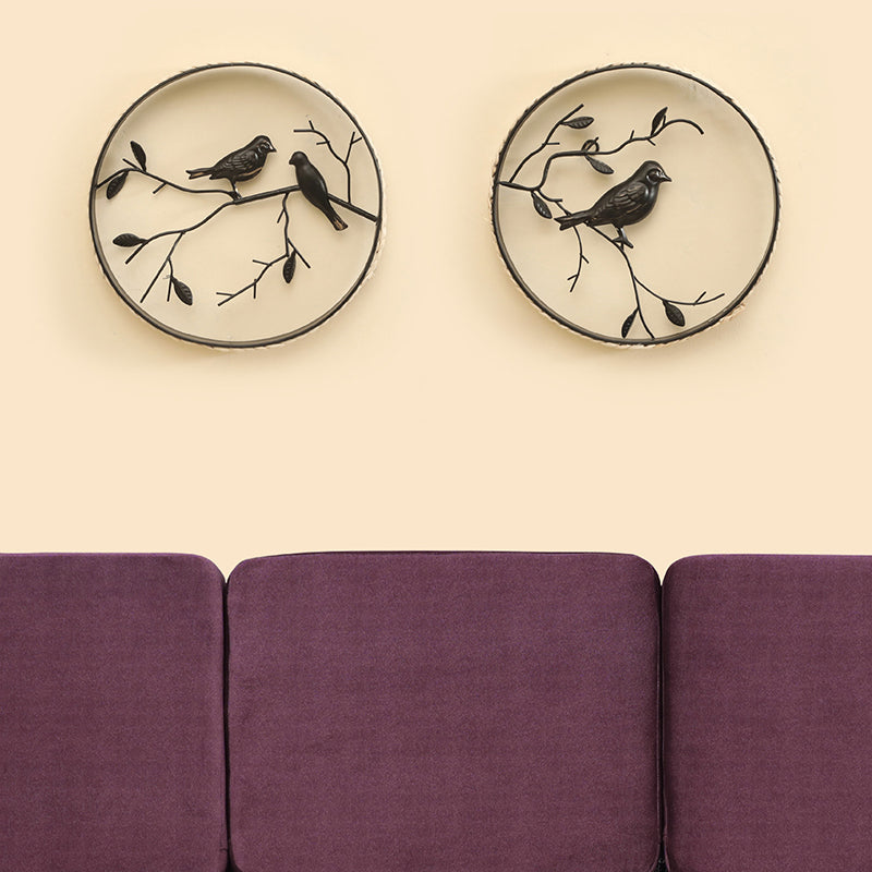 Birdie Balance Cane & Metal Wall Accent - Set Of Two