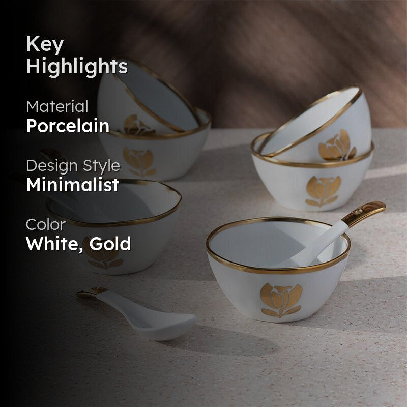 Lotus Bloom Serving Bowl Set - Twelve Piece Set image 2
