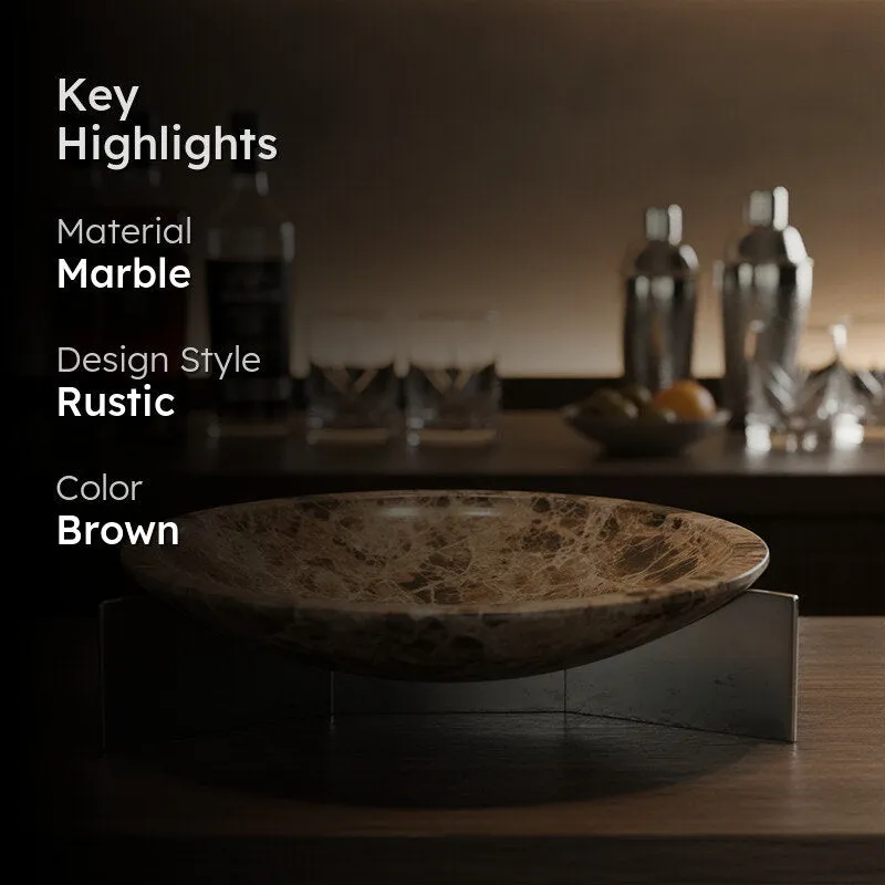 Terra Edge Marble Platter - Brown media 2