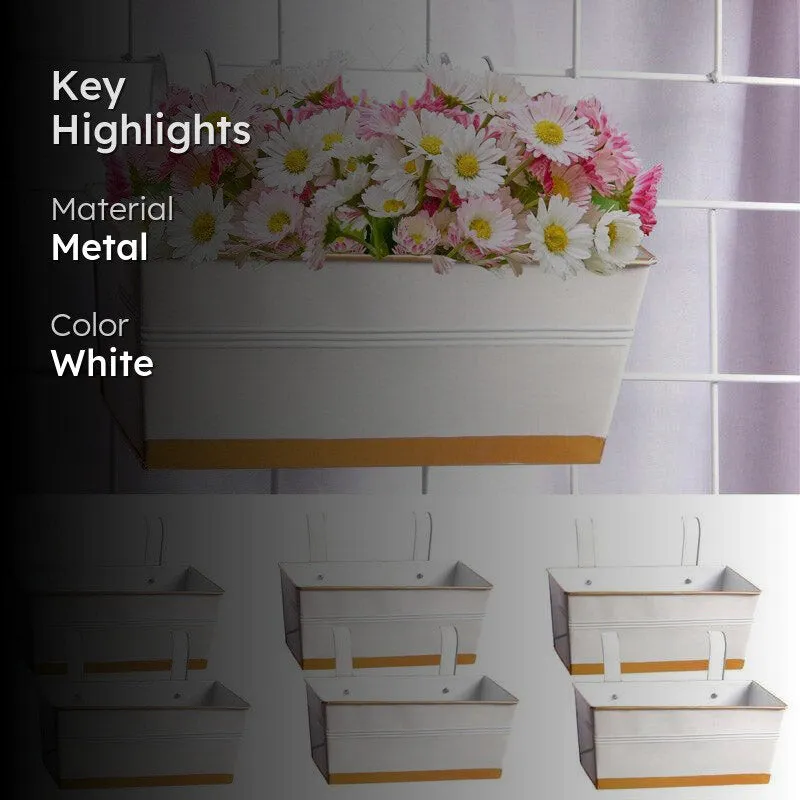 Adro White Planter - Set Of Six media 2