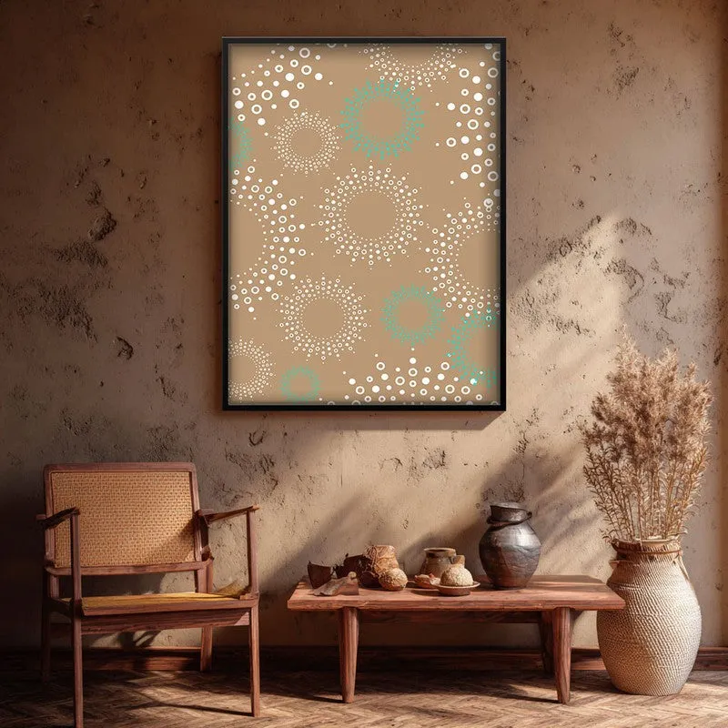 Stellar Echoes Canvas Wall Painting With Black Frame media 3