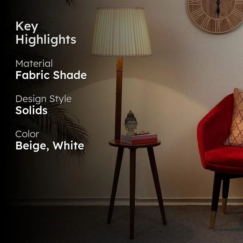 Rosa Miosa Floor Lamp With Shelf - White media 2