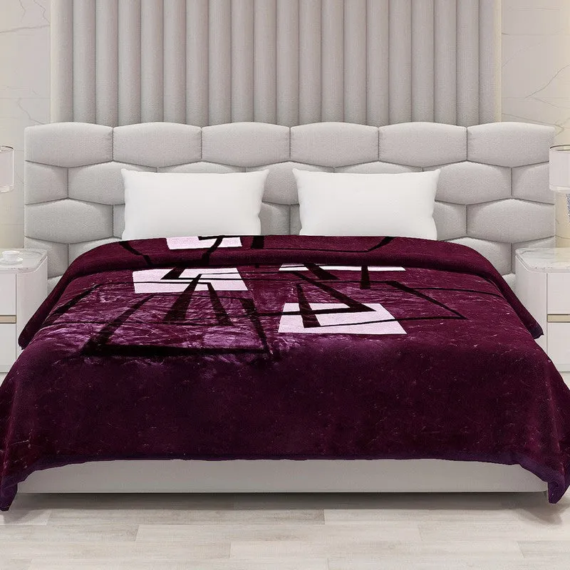 Monte Carlo Crimson Graphique Blanket (Purple) - 600 GSM media 3