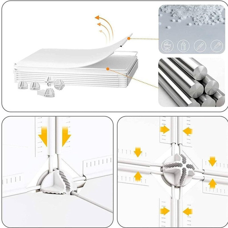 HomeStep White Plastic & Metal Shoe Racks media 4