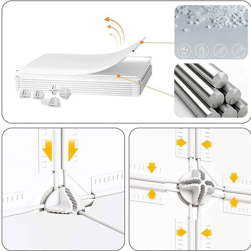HomeStep White Plastic & Metal Shoe Racks media 4