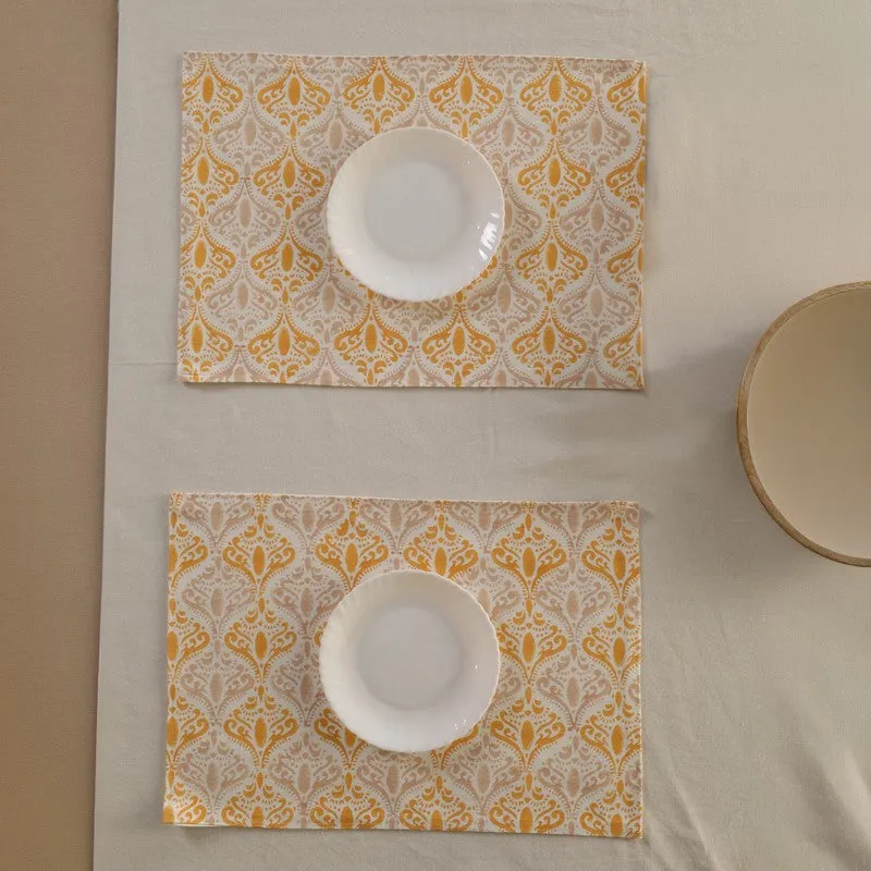 Yellow Prism Weave Canvas Table Mats - Set Of Two media 4