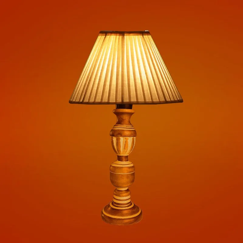 Zenrae Pleatro Wooden Table Lamp - White media 7