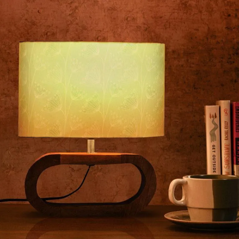 Misty Mirza Fabric Table Lamp - Brown,Green media 1
