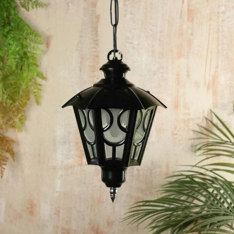 Roma Metal Lantern Ceiling Lamp - Black media 3