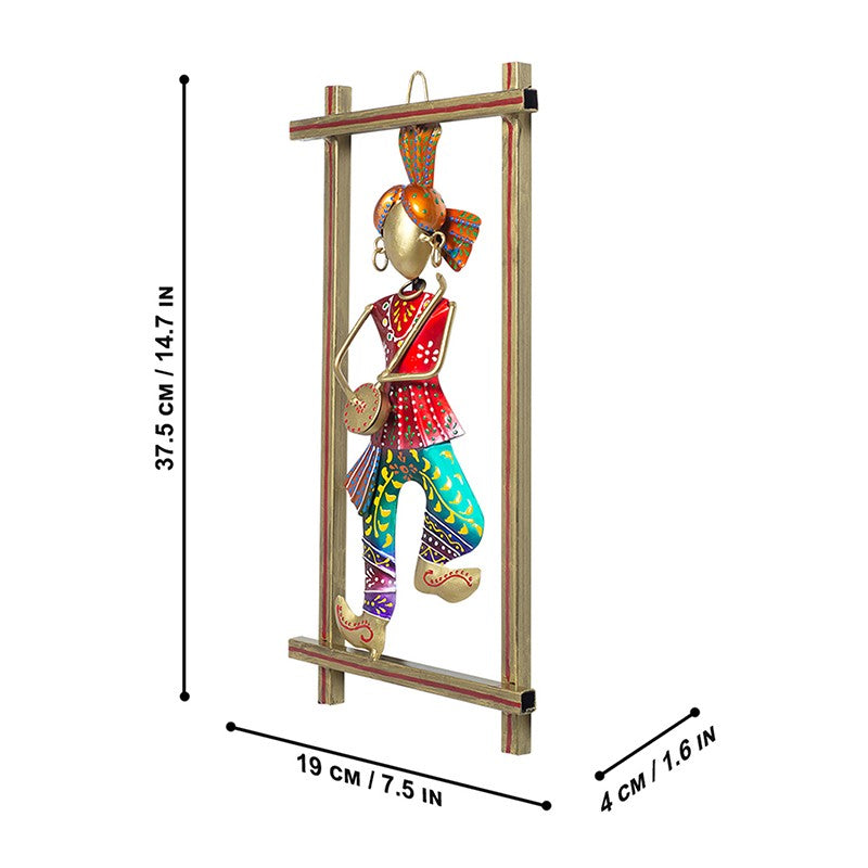 Folk Musician Iron Wall Accent - Red,Green media 7