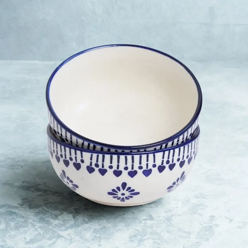 ServeEase Ceramic Snack Bowls (Grey,White, 200 mL Each) - Set Of Two media 3