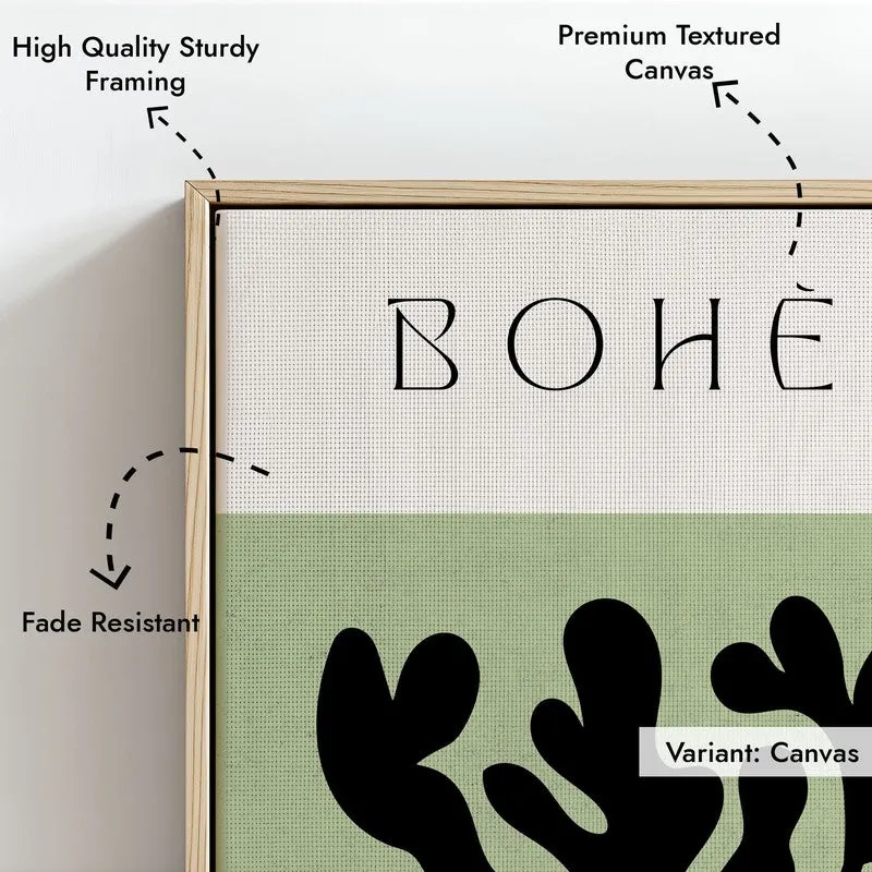 Verdant Muse Canvas Wall Painting With Brown Frame media 7