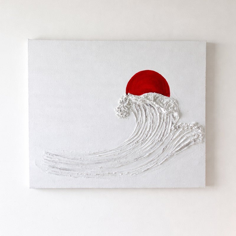 Sunset Wave Handmade Canvas Wall Painting media 12