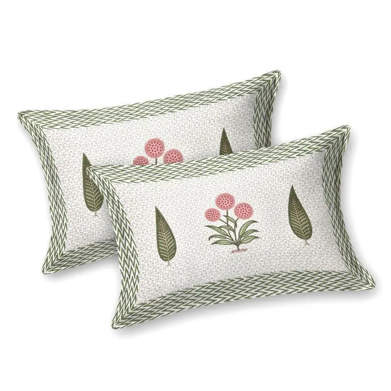 Gianni Printed Cotton Bedsheet (Green) - 200 TC media 4