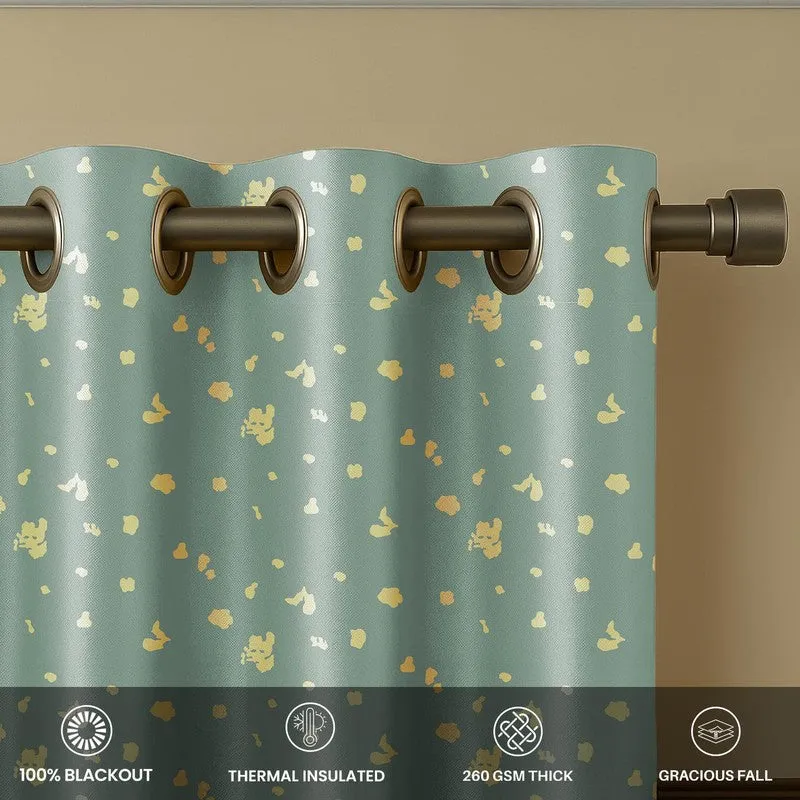Dalmatian Cotton Curtain - Sage green media 1