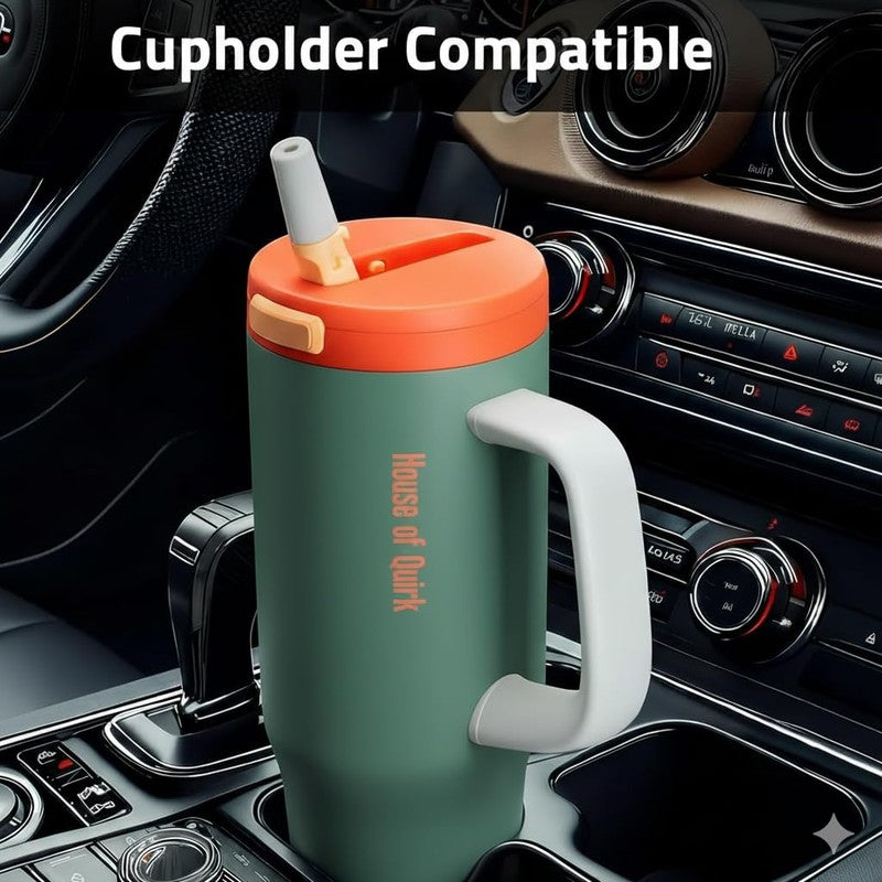 AuraGrip Stainless Steel Tumbler (1200 ML) - Olive Green media 6