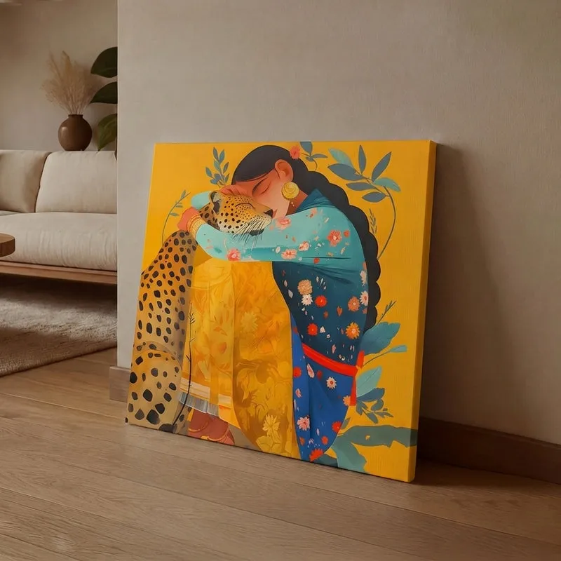 Princess & Leopard Canvas Wall Art media 1