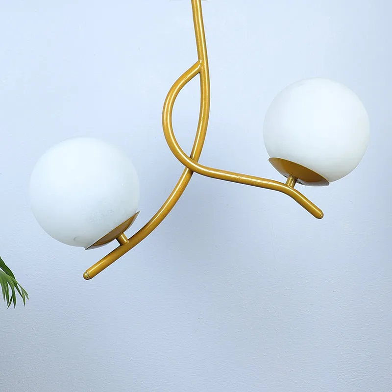 Pearl Duo Moon Iron Ceiling Lamp media 2