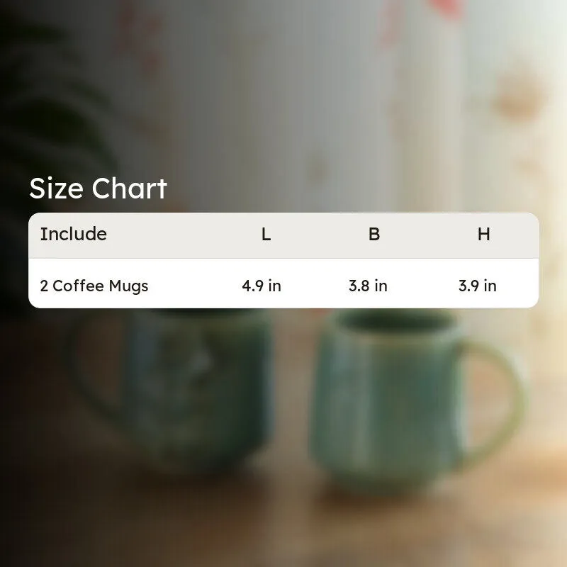 Sage Ceramic Coffee Mug (330 mL Each) - Set Of Two media 8