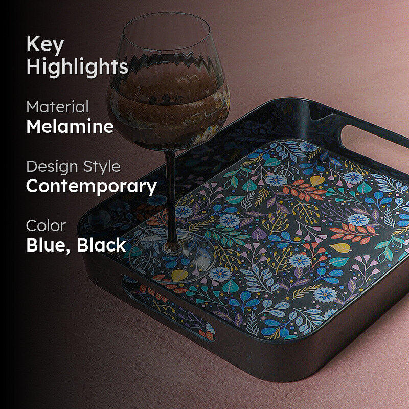 Dalna Floral Serving Tray media 2