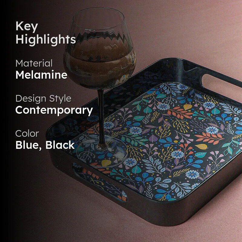 Dalna Floral Serving Tray media 2