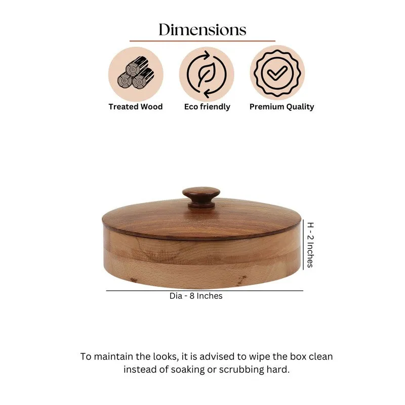 Elegant Oven-Safe Sheesham Wood Casserole media 8