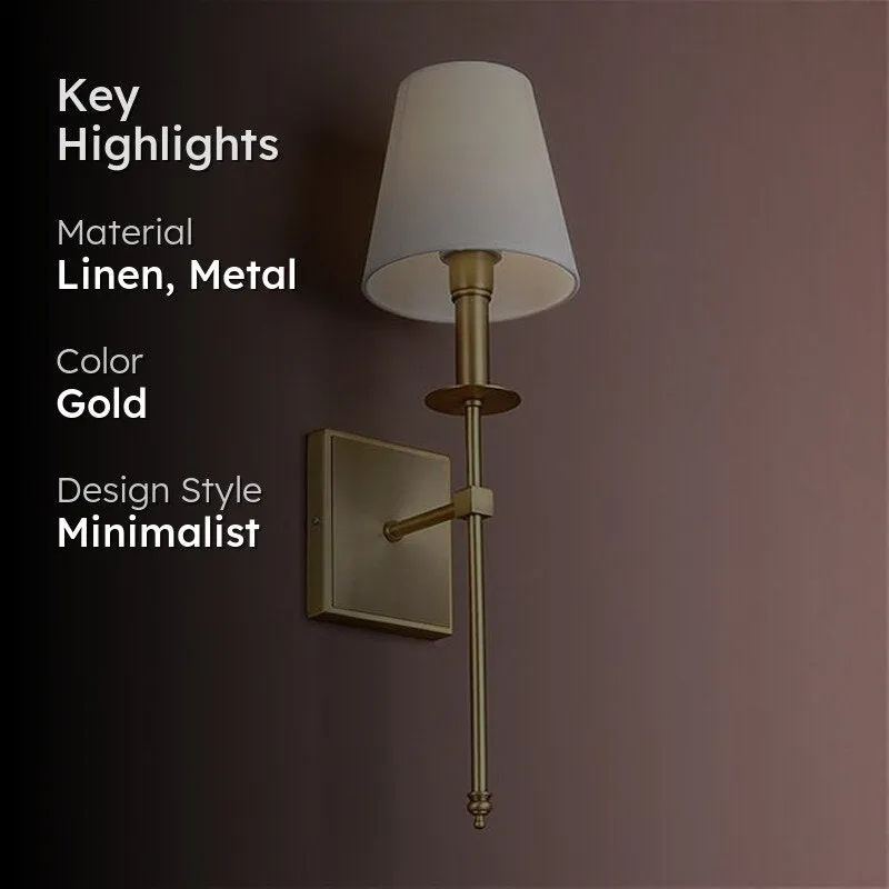 Venta Linen & Metal Wall Lamp media 2