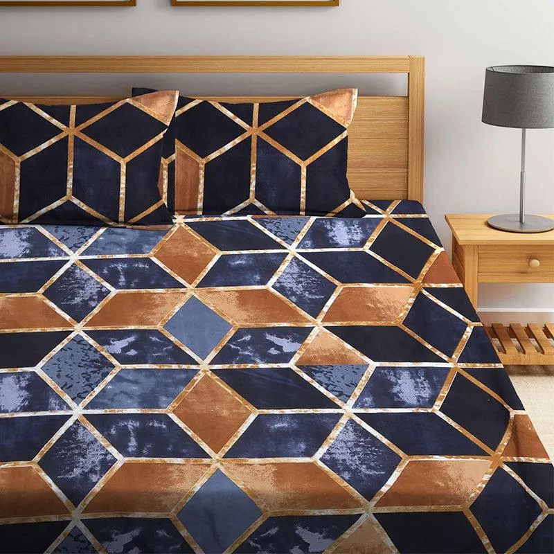 Dracula Geometric Bedsheet - 150 GSM media 1