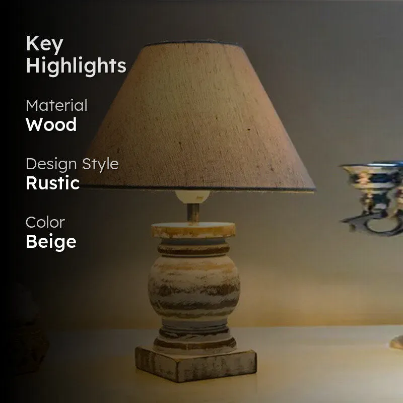 Aliora Nova Wooden Table Lamp - Beige media 2