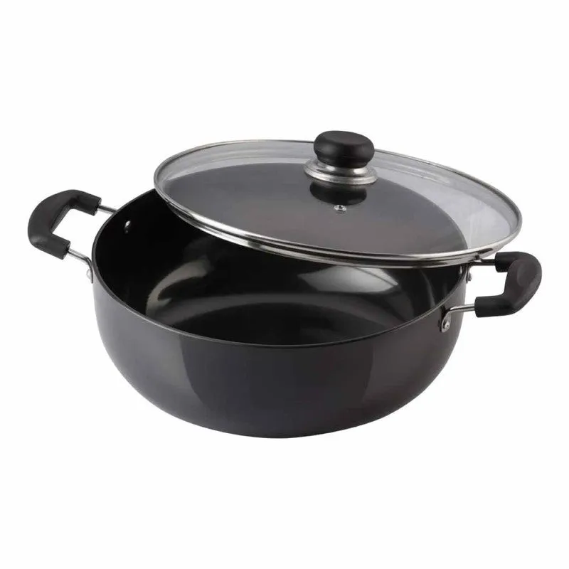 Vinod Cenric Hard Anodised Kadhai With Lid - 1600 mL/7 Inches media 3