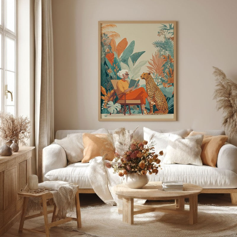 Verdantia Canvas Wall Painting With Brown Frame