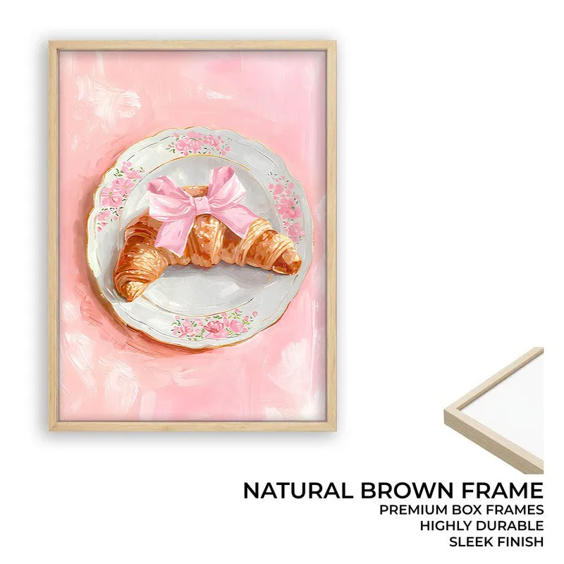 Croissant Bow Archival Canvas Wall Art - Brown media 9