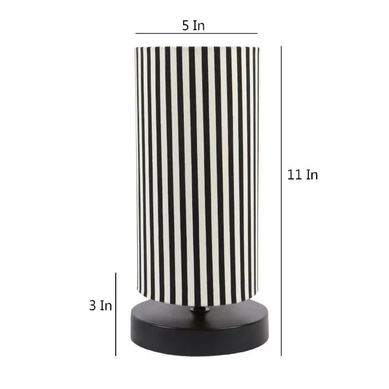 Zebro Torine Fabric Table Lamp - Black,White media 5