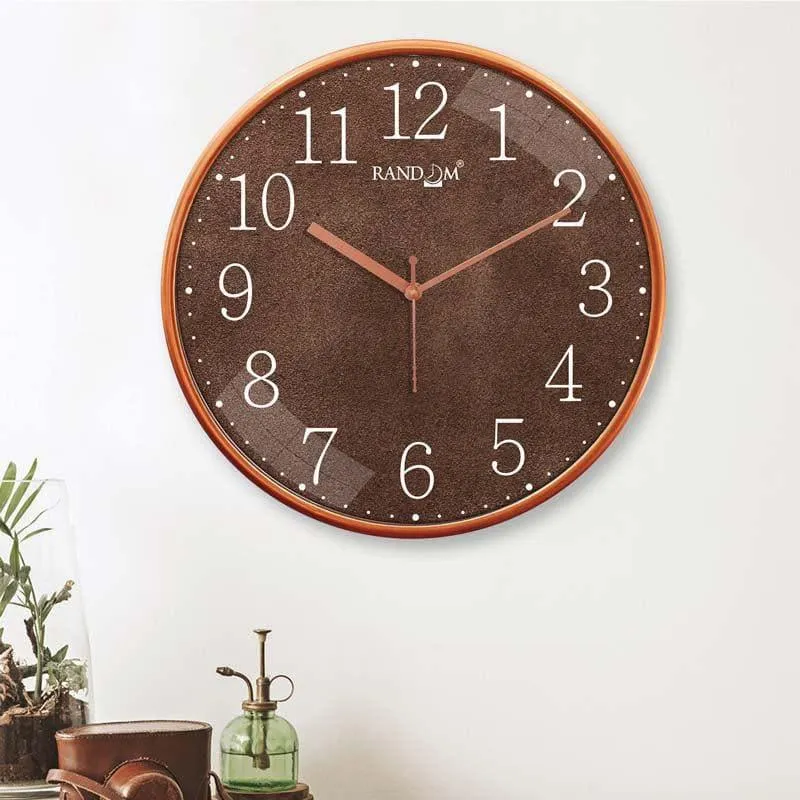 Sparkly Brown Wall Clock media 1