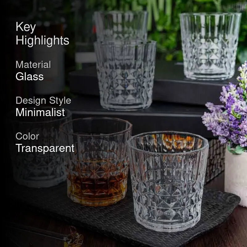 Mefee Old Fashioned Glasses (310 ml ) - Set of Six media 2