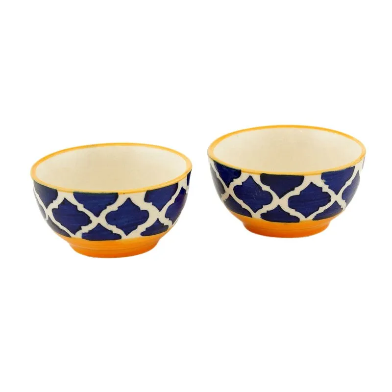 Nibbera Ceramic Snack Bowls (Blue, 180 mL Each) - Set Of Six media 6